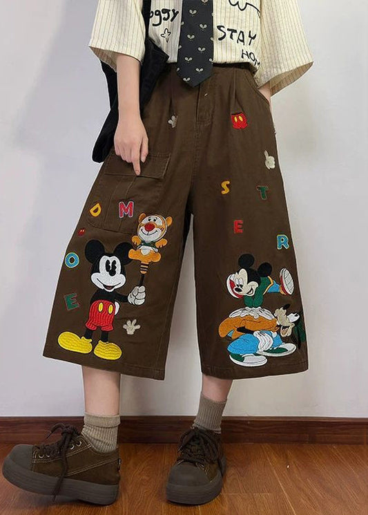 Pantalon court en jean imprimé pour homme, poches de dessin animé, nouvelle collection été