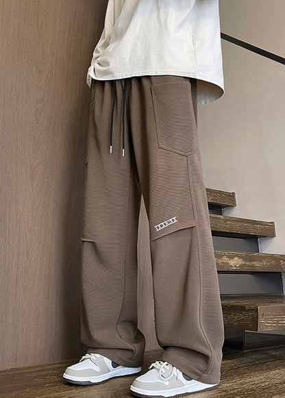 Pantalon à café chaud et élastique en polaire avec poches à la taille pour homme, nouvelle collection printemps