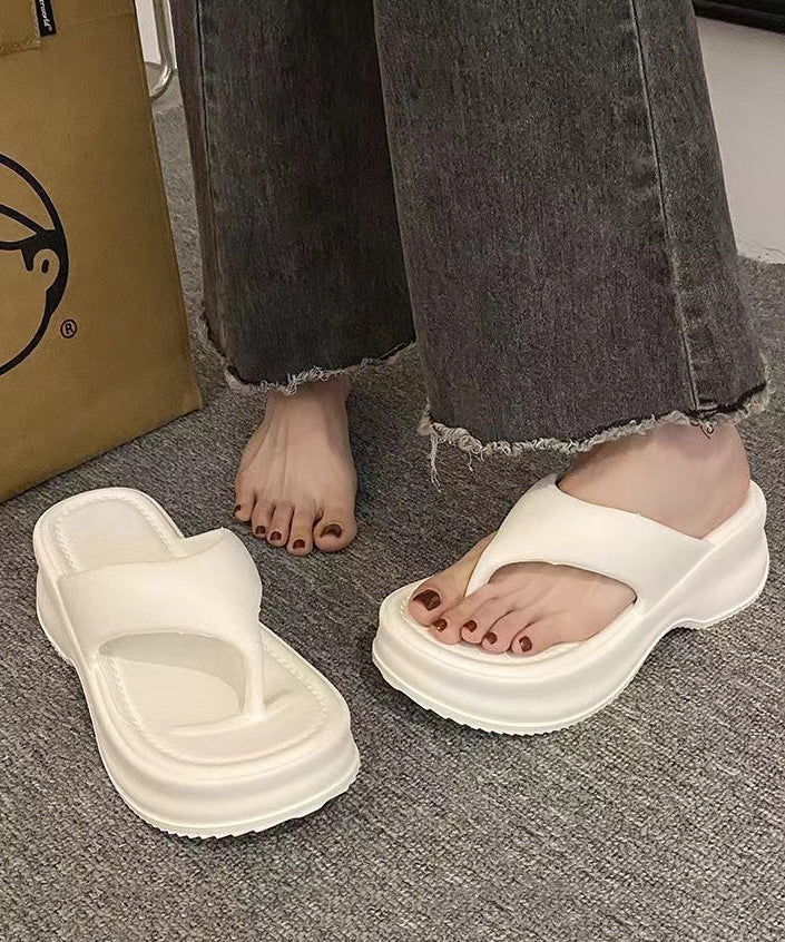 Comfy Rose Platform Flops Flip New