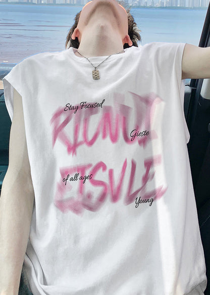 New Cotton Shirt Dark Men Summer Cozy T Gray Print