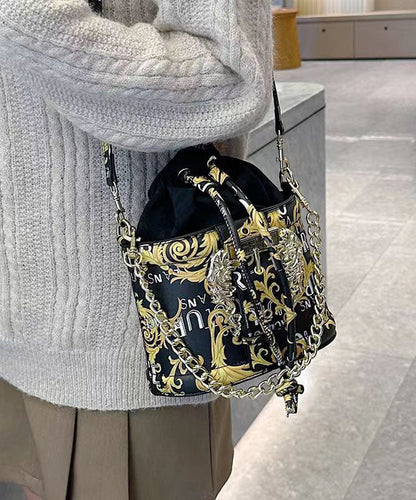 Nouveau sac à bandoulière à chaîne imprimé noir à la mode GG070