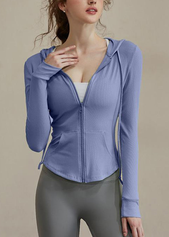 Mäntel Lack Kapuze Grün Neu Reißverschluss Krawatte Yoga