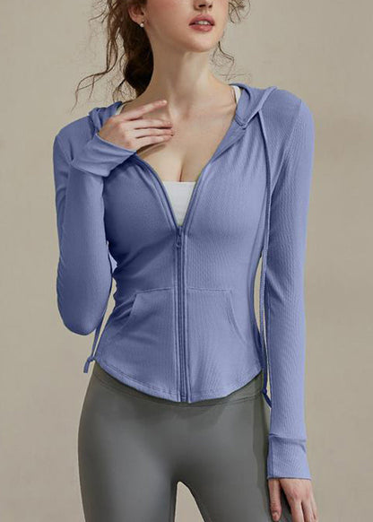 Mäntel Lack Kapuze Grün Neu Reißverschluss Krawatte Yoga