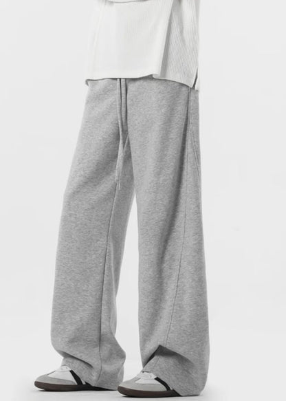 Pantalon gris en polaire chaude avec poches à lacets pour homme, printemps RM064