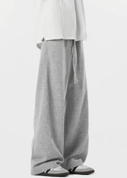 Pantalon gris en polaire chaude avec poches à lacets pour homme, printemps RM064