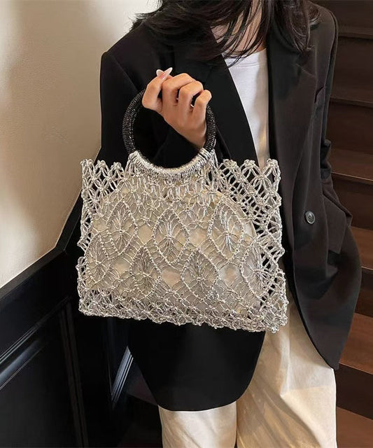 Tote Silver Hollow New Bag Handmade Out Woven