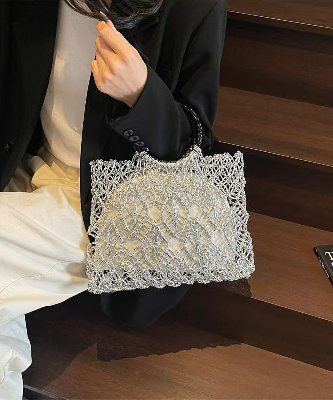 Tote Silver Hollow New Bag Handmade Out Woven