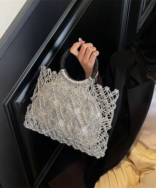 Tote Silver Hollow New Bag Handmade Out Woven