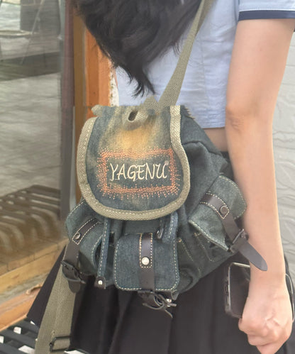 Nouveaux sacs à dos en denim brodés japonais et coréens MM068