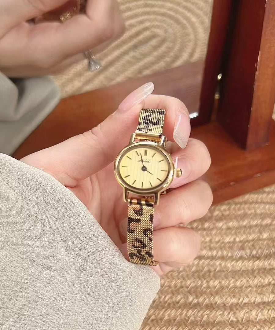 Uhrwerk Leopard Uhren Edelstahl Schwarz Neu Quarz