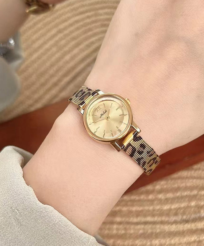 Uhrwerk Leopard Uhren Edelstahl Schwarz Neu Quarz