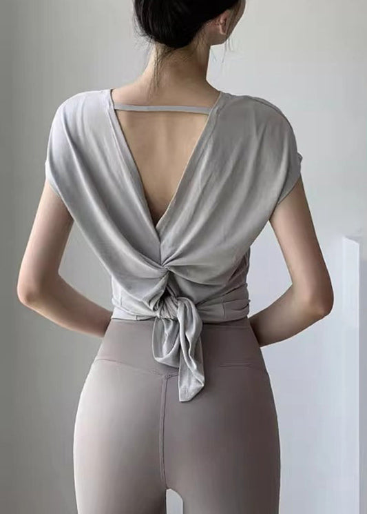 Yoga Faltig Hohl Neue Licht Aus Tops Sommer Grau