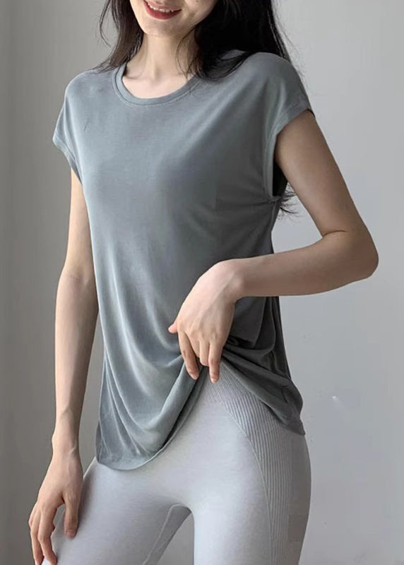 Yoga Faltig Hohl Neue Licht Aus Tops Sommer Grau