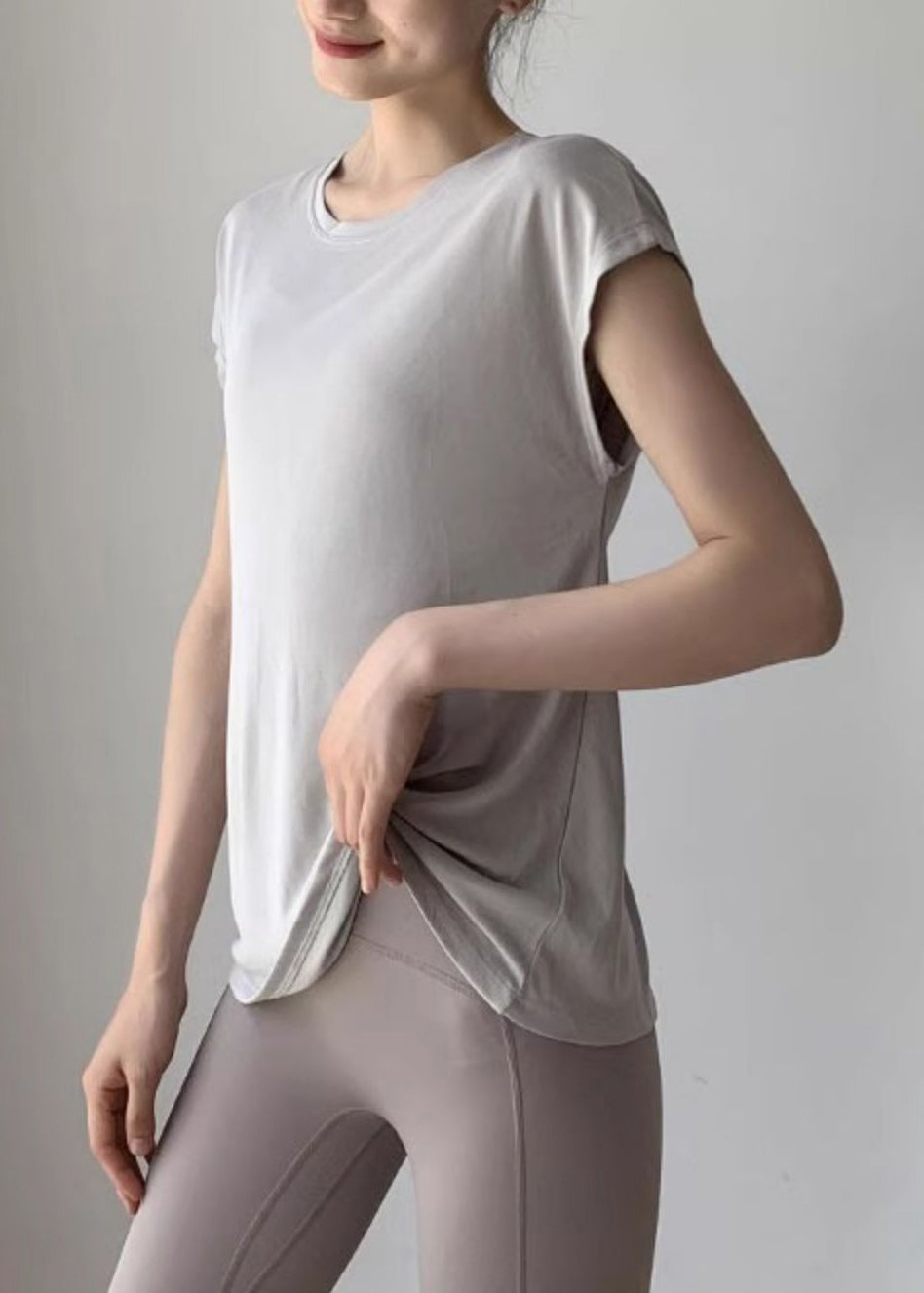 Yoga Faltig Hohl Neue Licht Aus Tops Sommer Grau