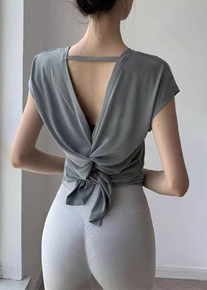 Yoga Faltig Hohl Neue Licht Aus Tops Sommer Grau