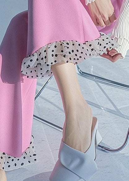 Flare Spring Dot Patchwork Bottoms Rosa Taille Hoch Neu