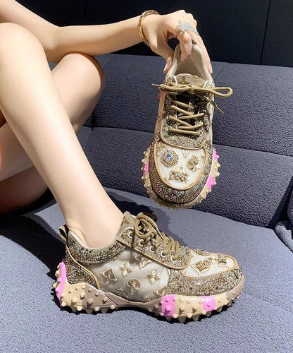 Mesh Pink Zircon Up New Breathable Sports Shoes Lace