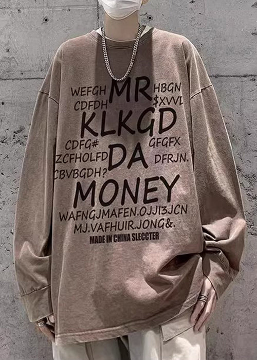 Rosa Brief Shirts Frühling Hals Männer Neue OT Baumwolle