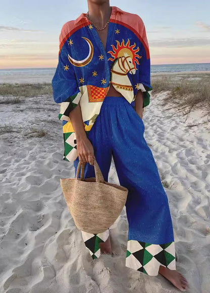 Ensemble de col en coton de printemps, neuf, deux pièces roses Peter imprimées Pan