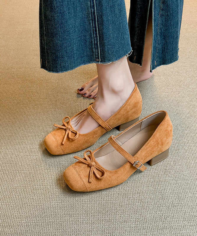 Chunky Strap Schuhe Wildleder Schnalle Neue Spleißen Rot