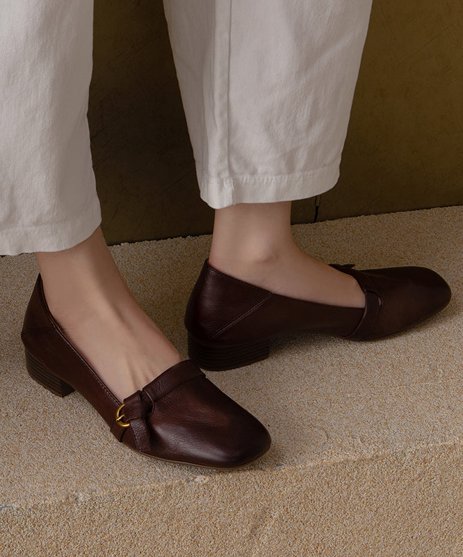 Schuhe Rot Flache Rindsleder Neue Bequeme Spleißen Leder