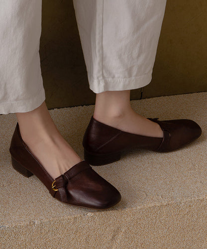 Schuhe Rot Flache Rindsleder Neue Bequeme Spleißen Leder