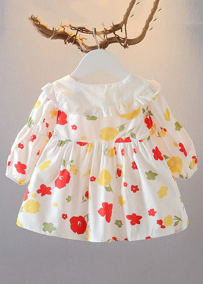 Chemises pour bébé en coton à imprimé boutonné et col Peter Pan rouge, nouvelle collection printemps YU1049