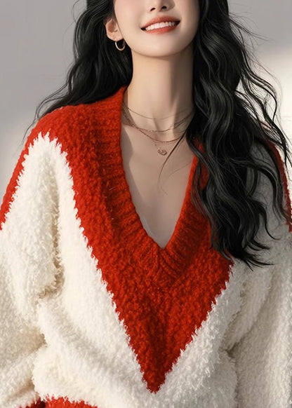 Hauts confortables en patchwork, blancs et moelleux, nouveau tricot de printemps