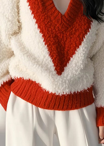 Hauts confortables en patchwork, blancs et moelleux, nouveau tricot de printemps