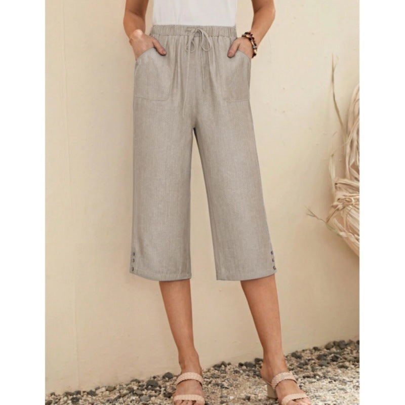 Loose Casual Plain Pants QN65