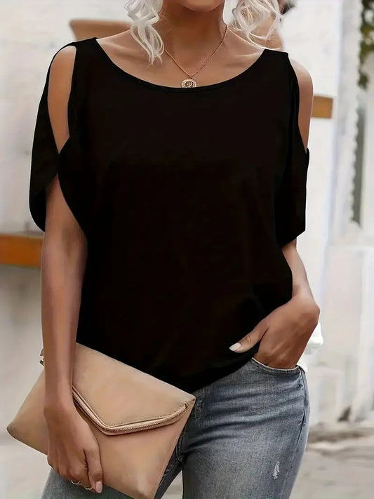 Lässiges, schlichtes Rundhalshemd AH1609