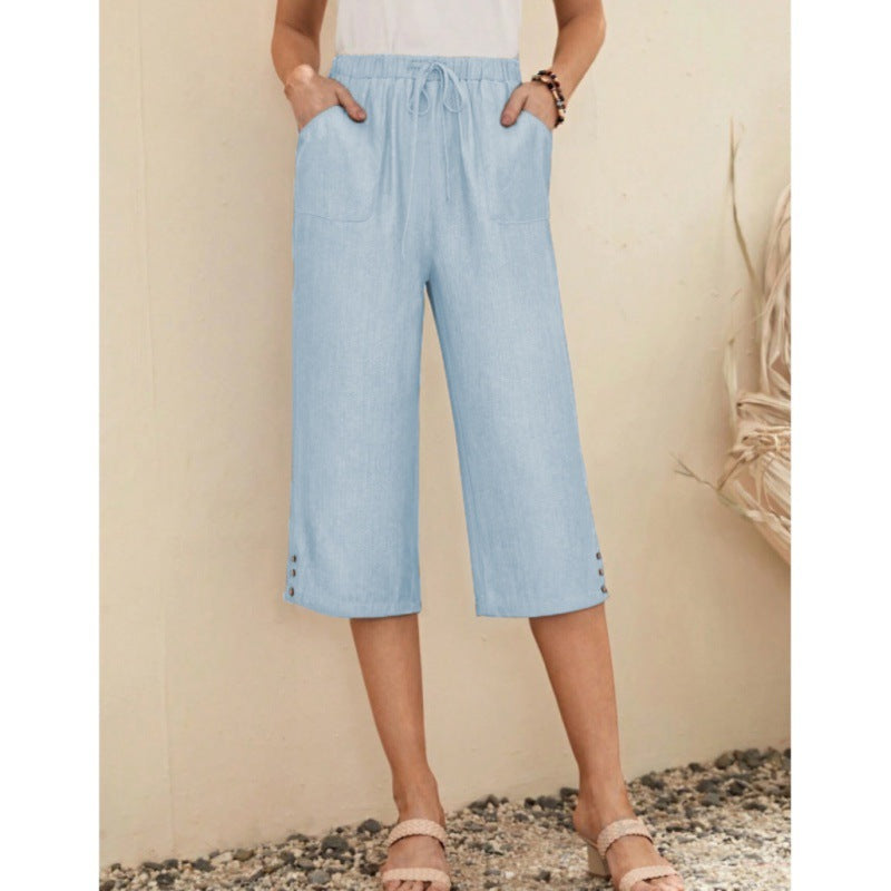 Loose Casual Plain Pants QN65