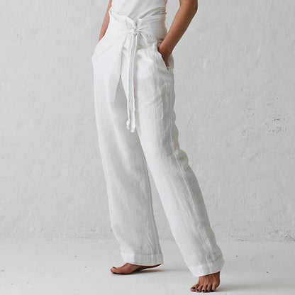 Pantalon en coton croisé vintage AH692