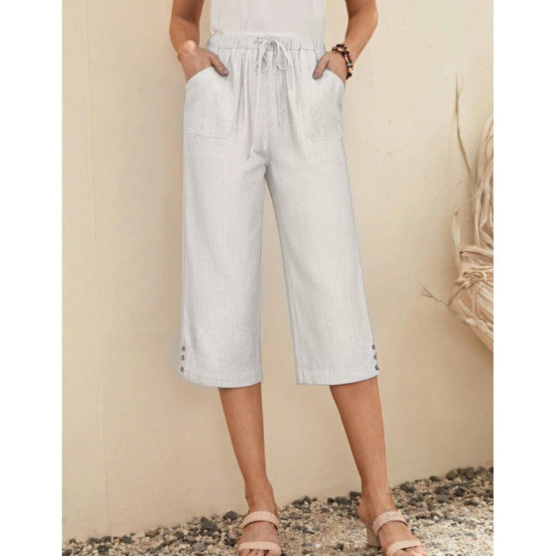 Loose Casual Plain Pants QN65