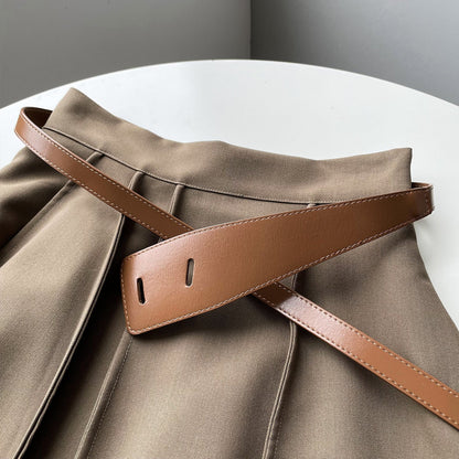 Temperament Pu Leather Personalized Knot Buckle Belt OP1020