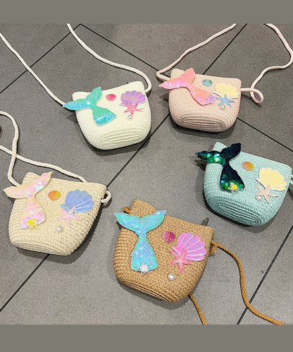 Sac messager pour enfants style sirène océanique à paillettes IU011