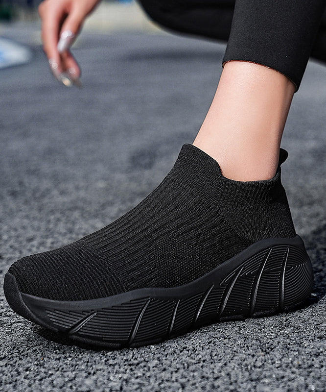 Orange Sportschuhe mit Plateausohle aus elastischem Stoff für Damen TP025