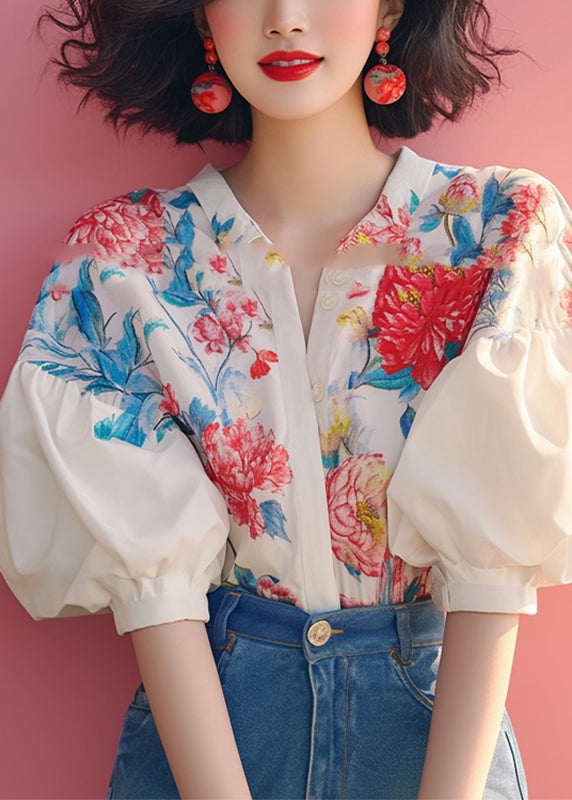 Hemd Beige Bio Ärmelkragen Print Peter Lantern Pan