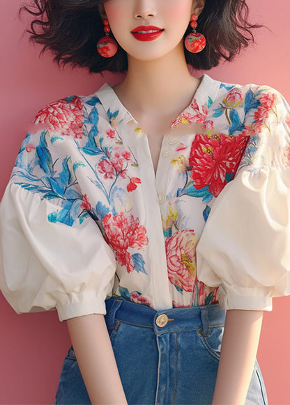 Hemd Beige Bio Ärmelkragen Print Peter Lantern Pan