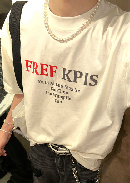 Bio-T-Shirt mit Rundhalsausschnitt und kurzen Ärmeln für Herren, Weiß SA012