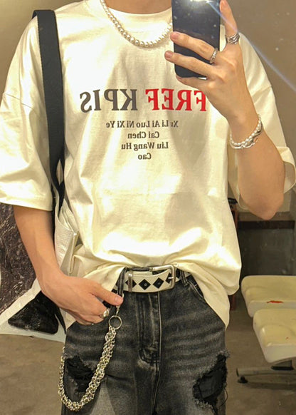 Bio-T-Shirt mit Rundhalsausschnitt und kurzen Ärmeln für Herren, Weiß SA012