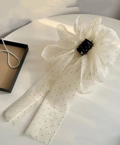 Hairpin Tulle Ribbon Black Bow Dot Original