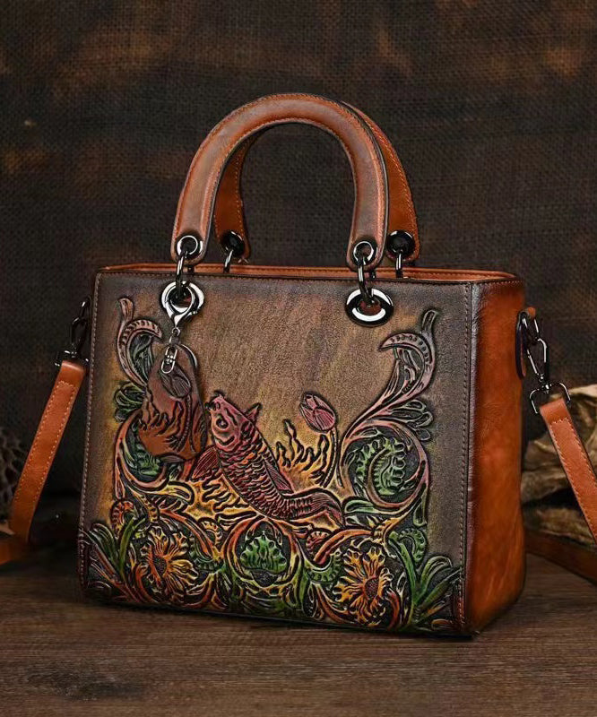 Original Chinese Style Handmade Embossed Tote Bandbag HJ1024