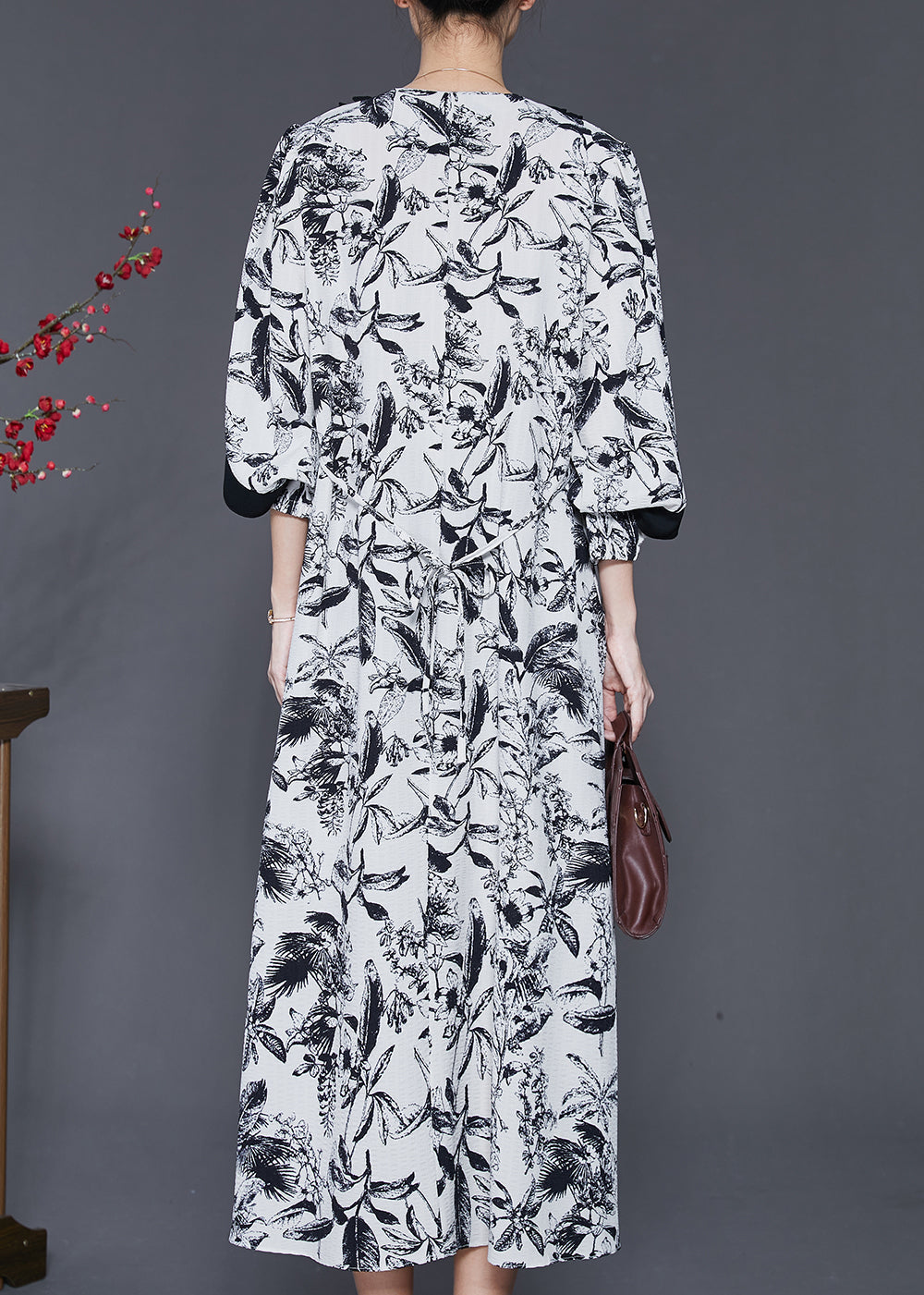 Original Design White Oversized Ink And Wash Cotton Dress Spring SD1051