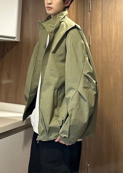 Männer Mantel Mit Reißverschluss Größe Armee Baumwolle Frühling