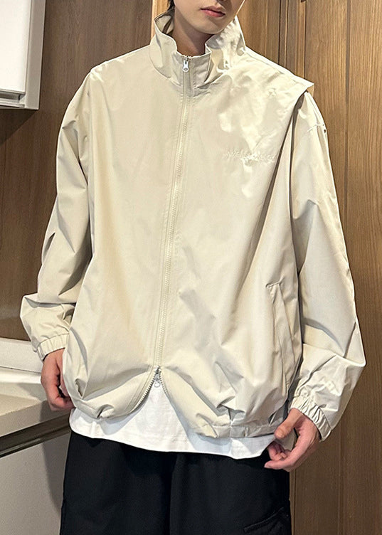 Männer Mantel Mit Reißverschluss Größe Armee Baumwolle Frühling