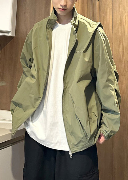 Männer Mantel Mit Reißverschluss Größe Armee Baumwolle Frühling