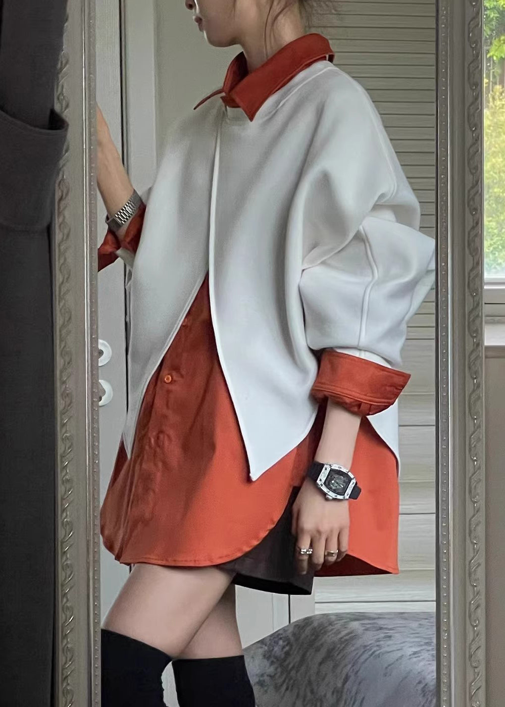 Kragen Peter Shirts Größe Plus und Stück Sweatshirt Kaffee Zwei Pfanne