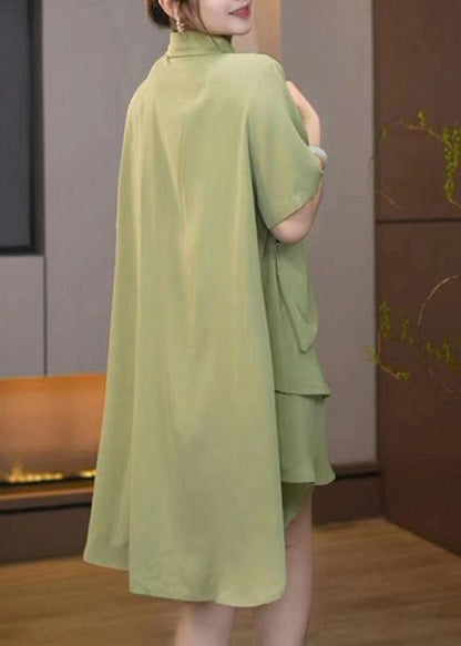 Ensemble deux pièces surdimensionné vert d'été en patchwork de fruits grande taille