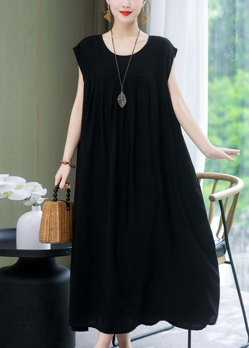 Wrinkled Dress O Cotton Green Size Plus Summer Patchwork Neck